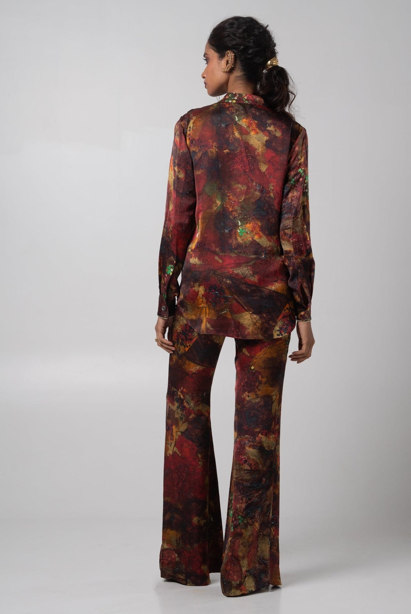 Sepia Embroidered Shirt Set - CiceroniCo - ord SetAdvait