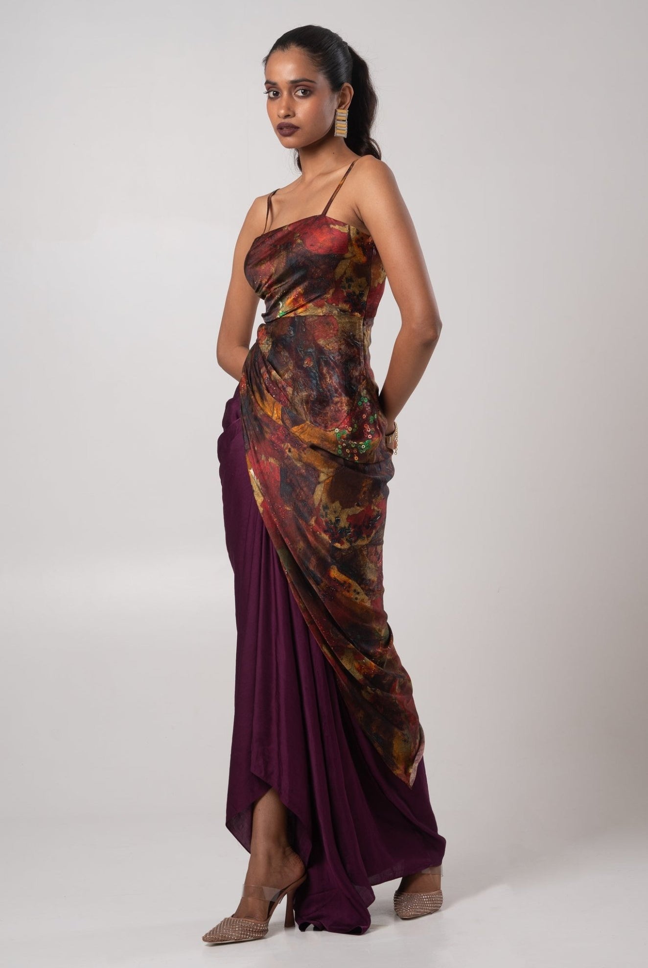 Sepia Evening Set - CiceroniSkirt SetAdvait