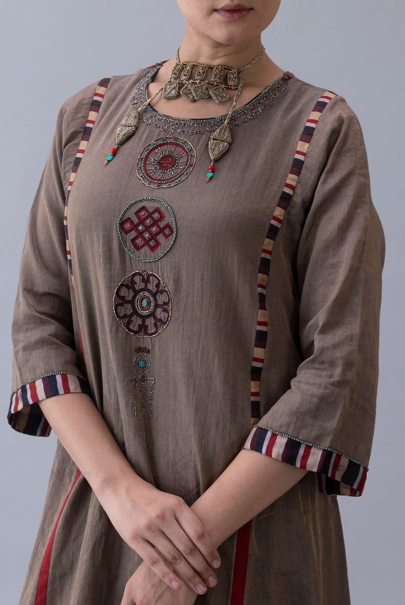 Serdok Charcoal Kurta - CiceroniKurta Set, Festive WearShades of India