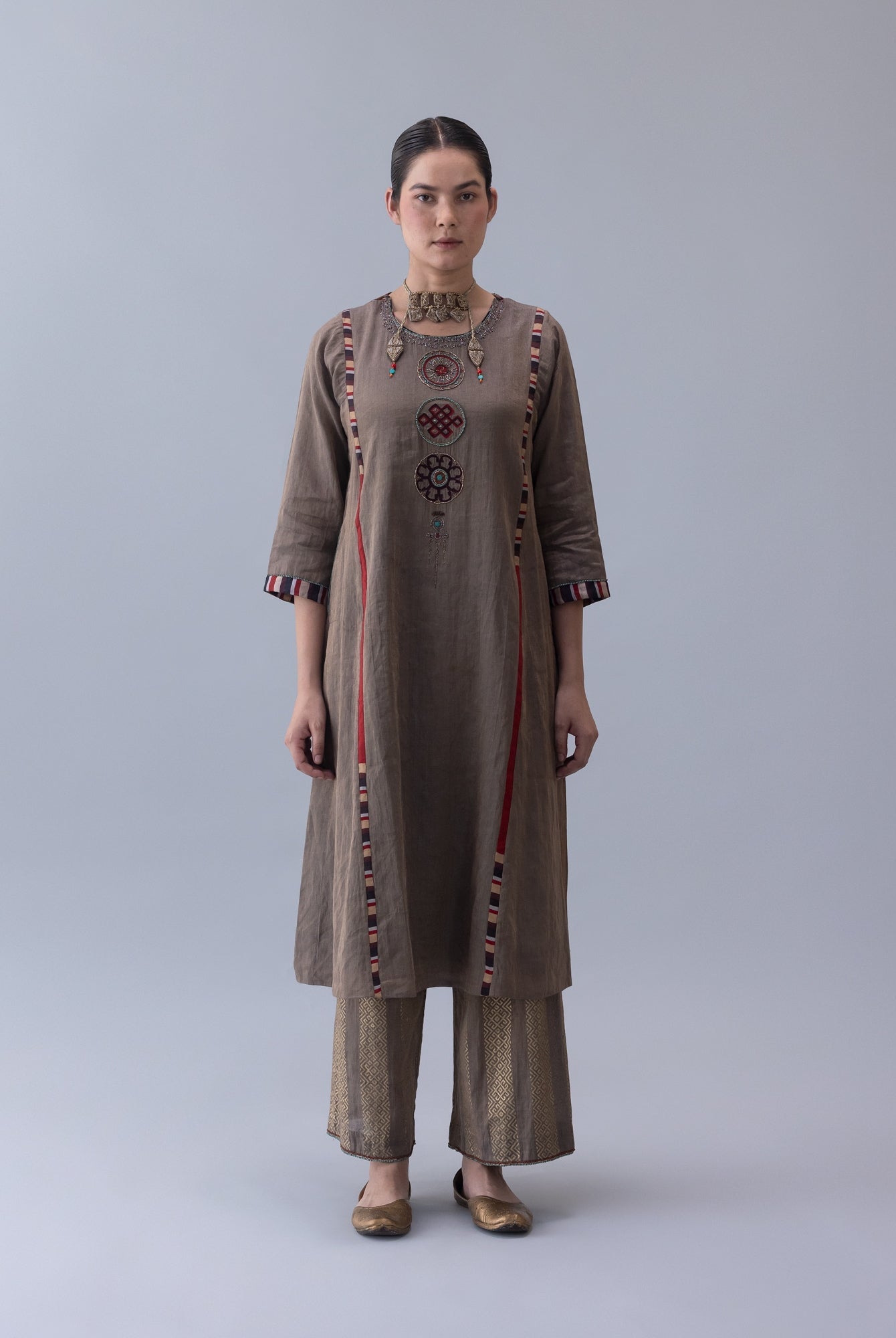 Serdok Charcoal Kurta - CiceroniKurta Set, Festive WearShades of India