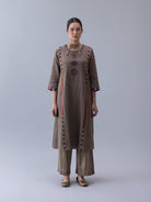 Serdok Charcoal Kurta - CiceroniKurta Set, Festive WearShades of India