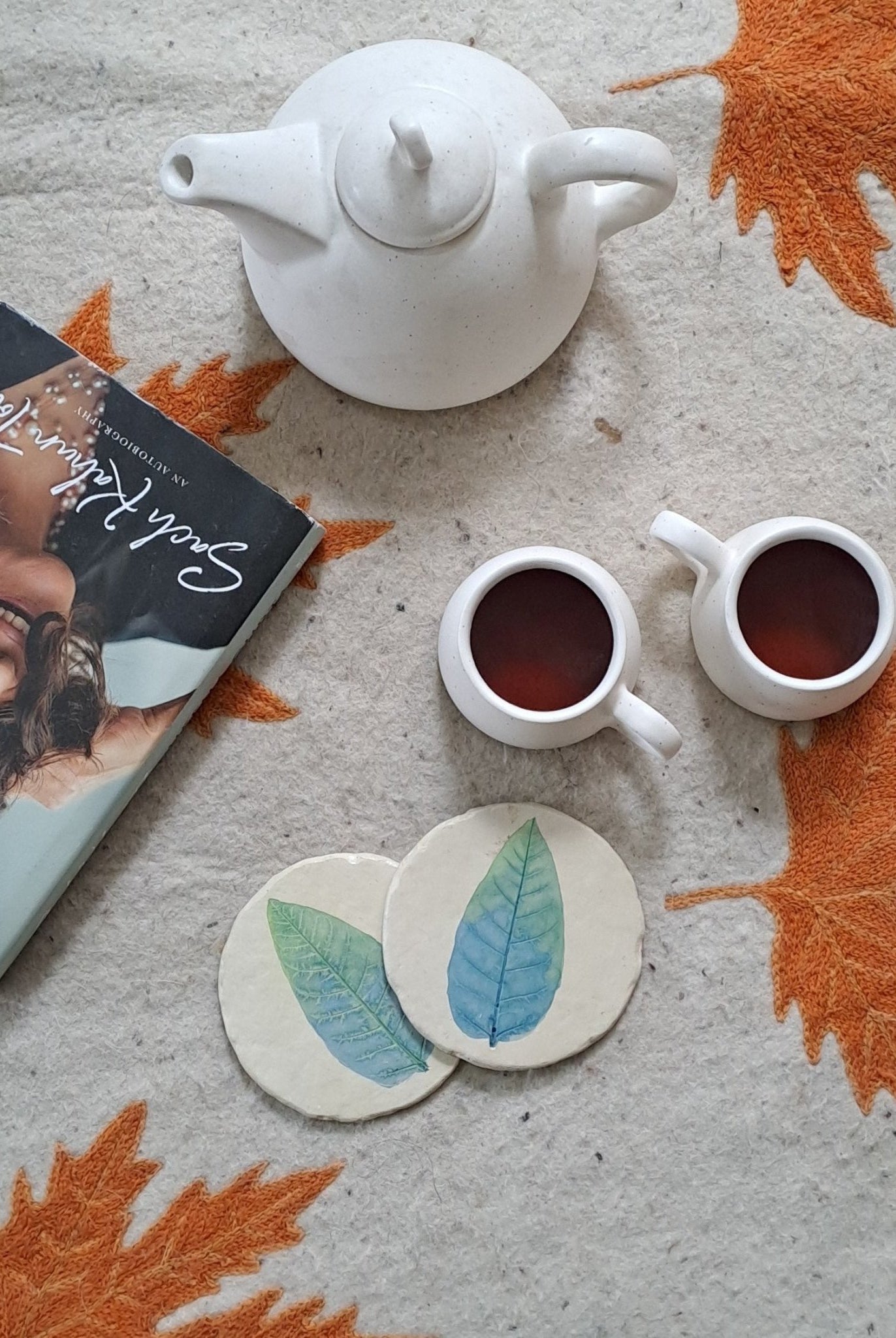 Set of Coasters - Harsringar Leaf - CiceroniCoastersAranya Earthcraft
