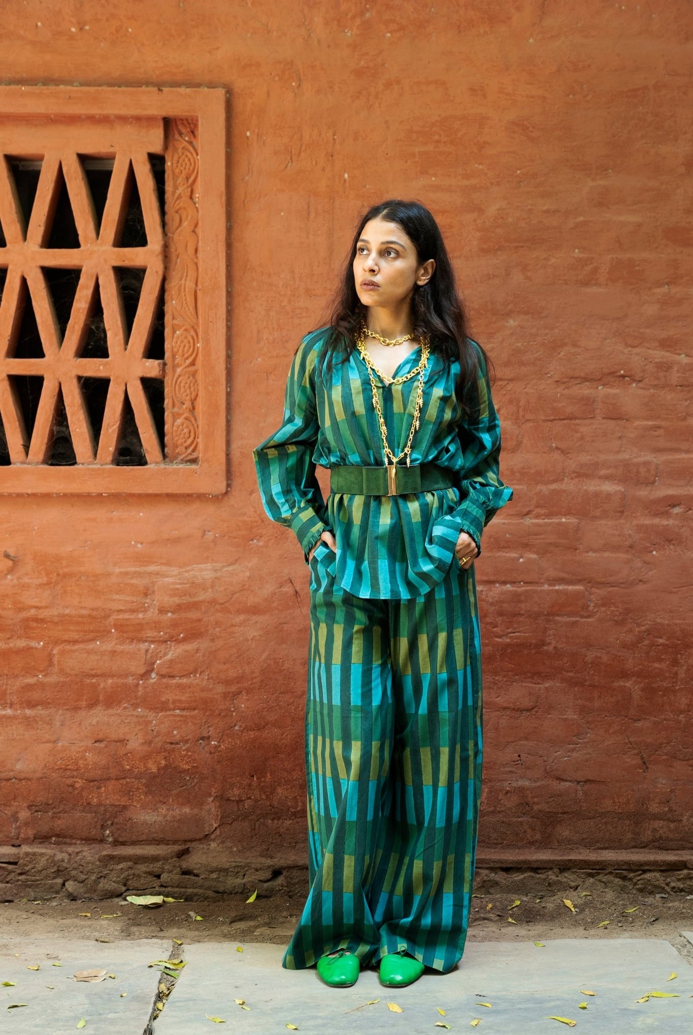 Shae Blouse - Forest Green - CiceroniTopShaivyaa