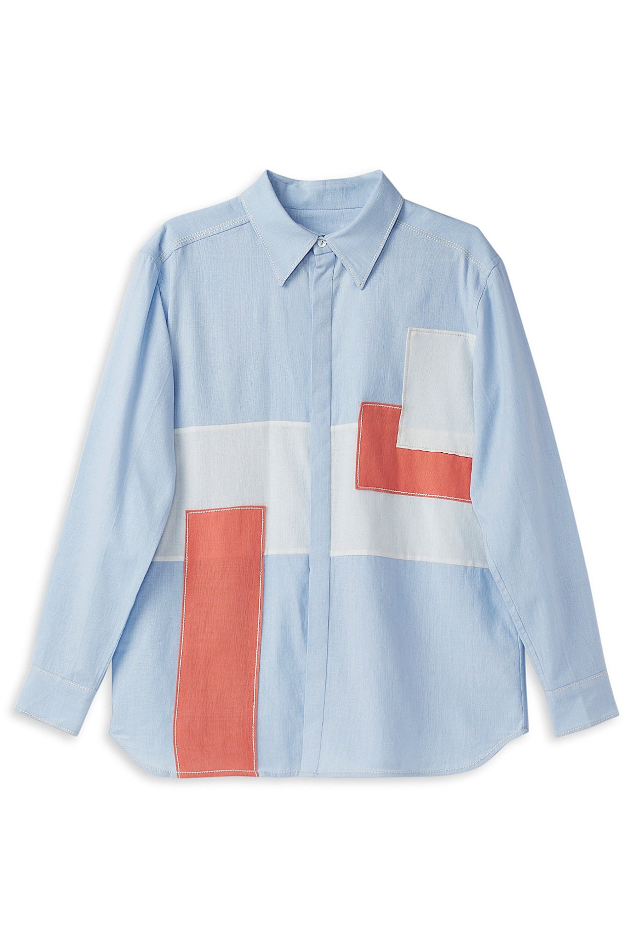 Shirt Aaron - Blue Mood Orange Crush - CiceroniWomen ShirtsMadder Much