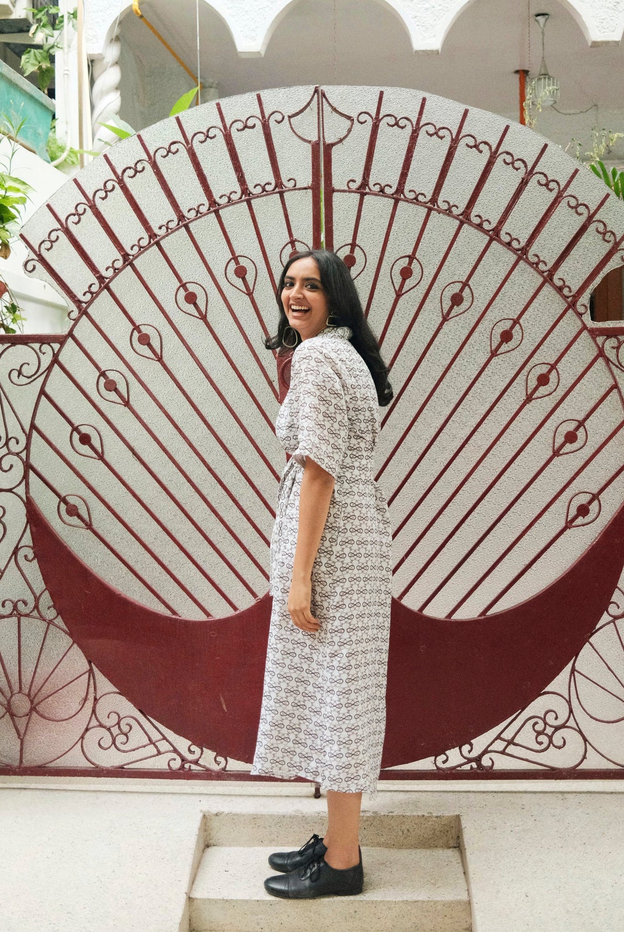 Shirt Dress in AC Jaal White - CiceroniDressesNikyta's Workroom