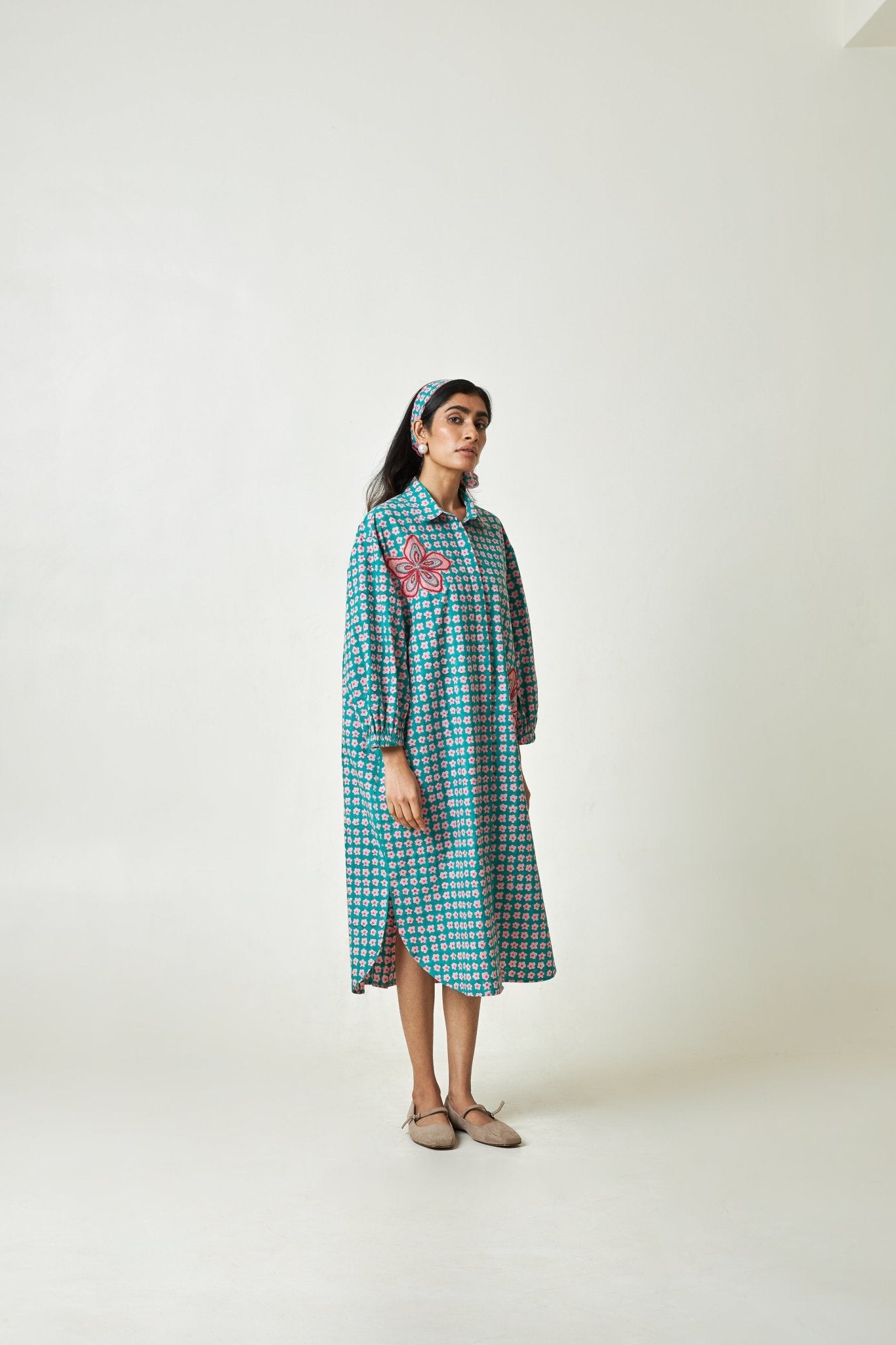 Shoreline Block Printed Dress - CiceroniDressPants and Pajamas
