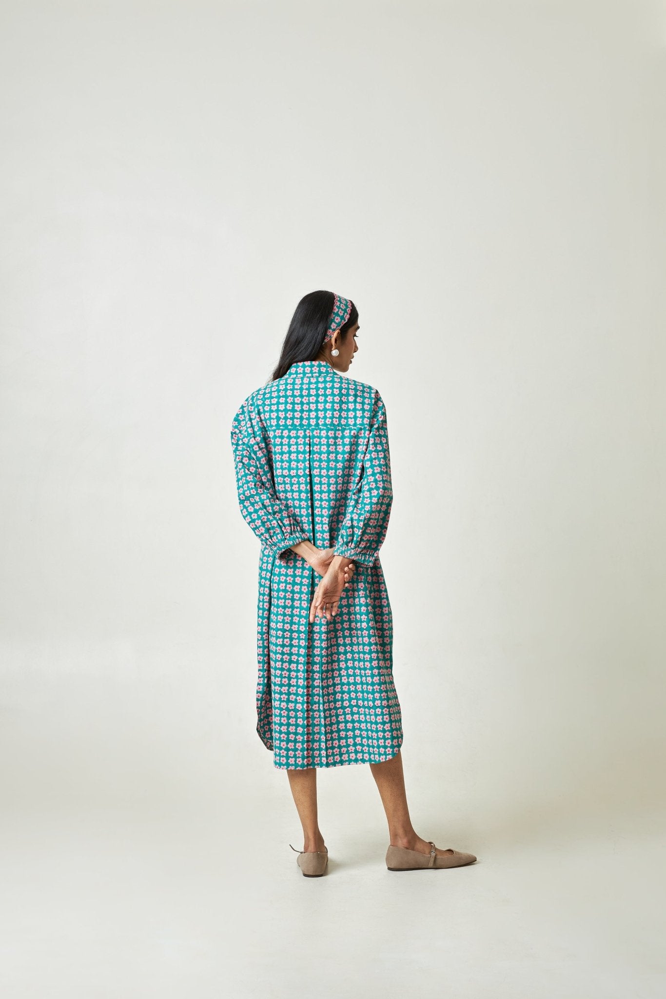 Shoreline Block Printed Dress - CiceroniDressPants and Pajamas