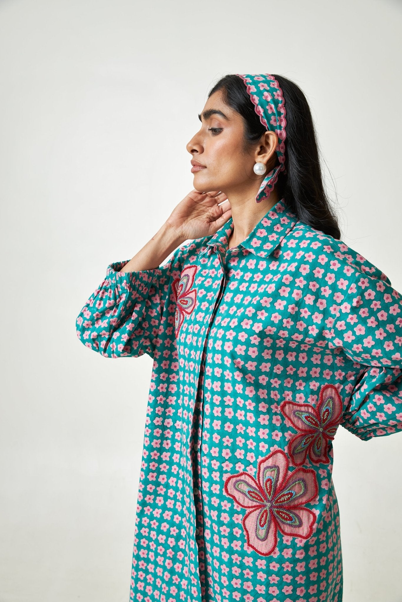 Shoreline Block Printed Dress - CiceroniDressPants and Pajamas