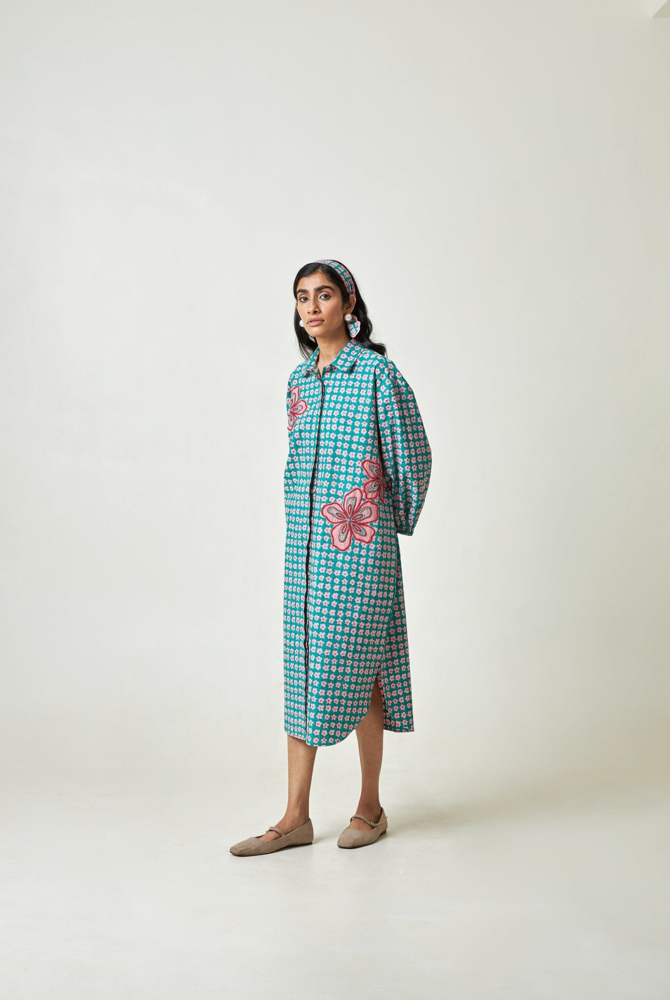 Shoreline Block Printed Dress - CiceroniDressPants and Pajamas