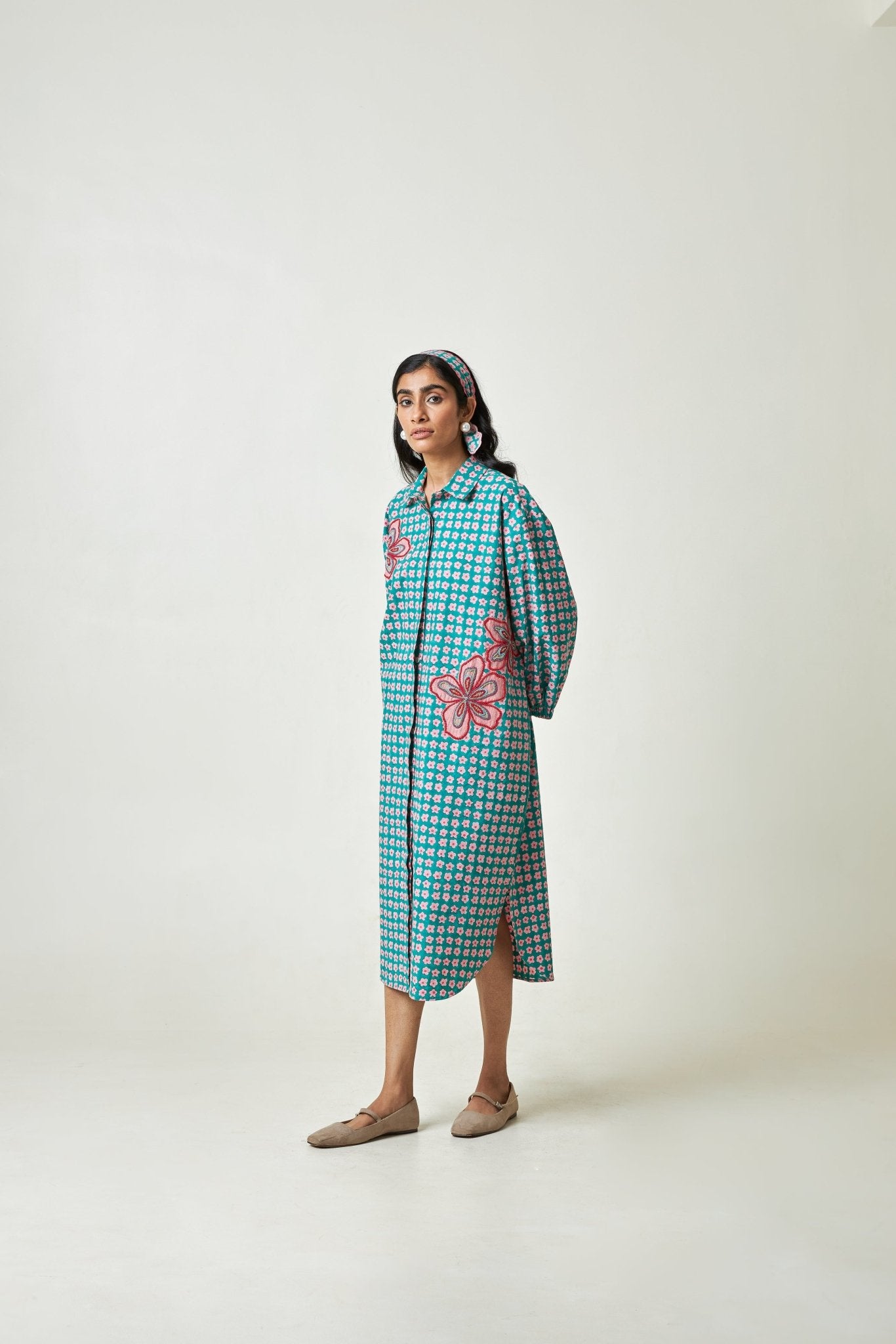 Shoreline Block Printed Dress - CiceroniDressPants and Pajamas