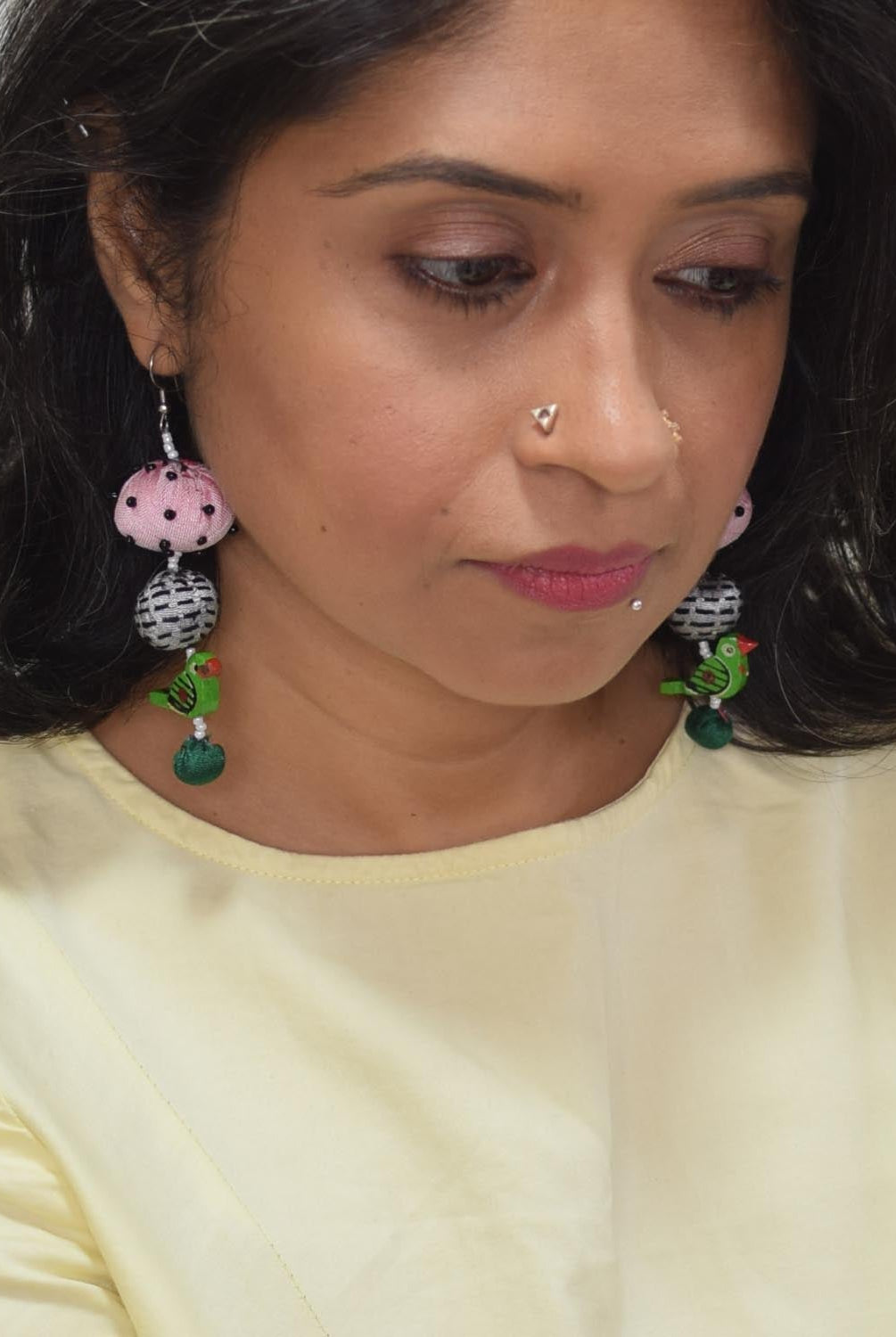 Short Tia earrings - Pink - CiceroniEarringPaulami