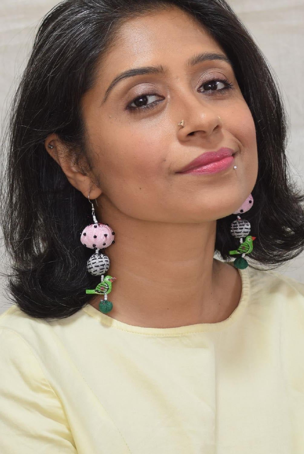 Short Tia earrings - Pink - CiceroniEarringPaulami