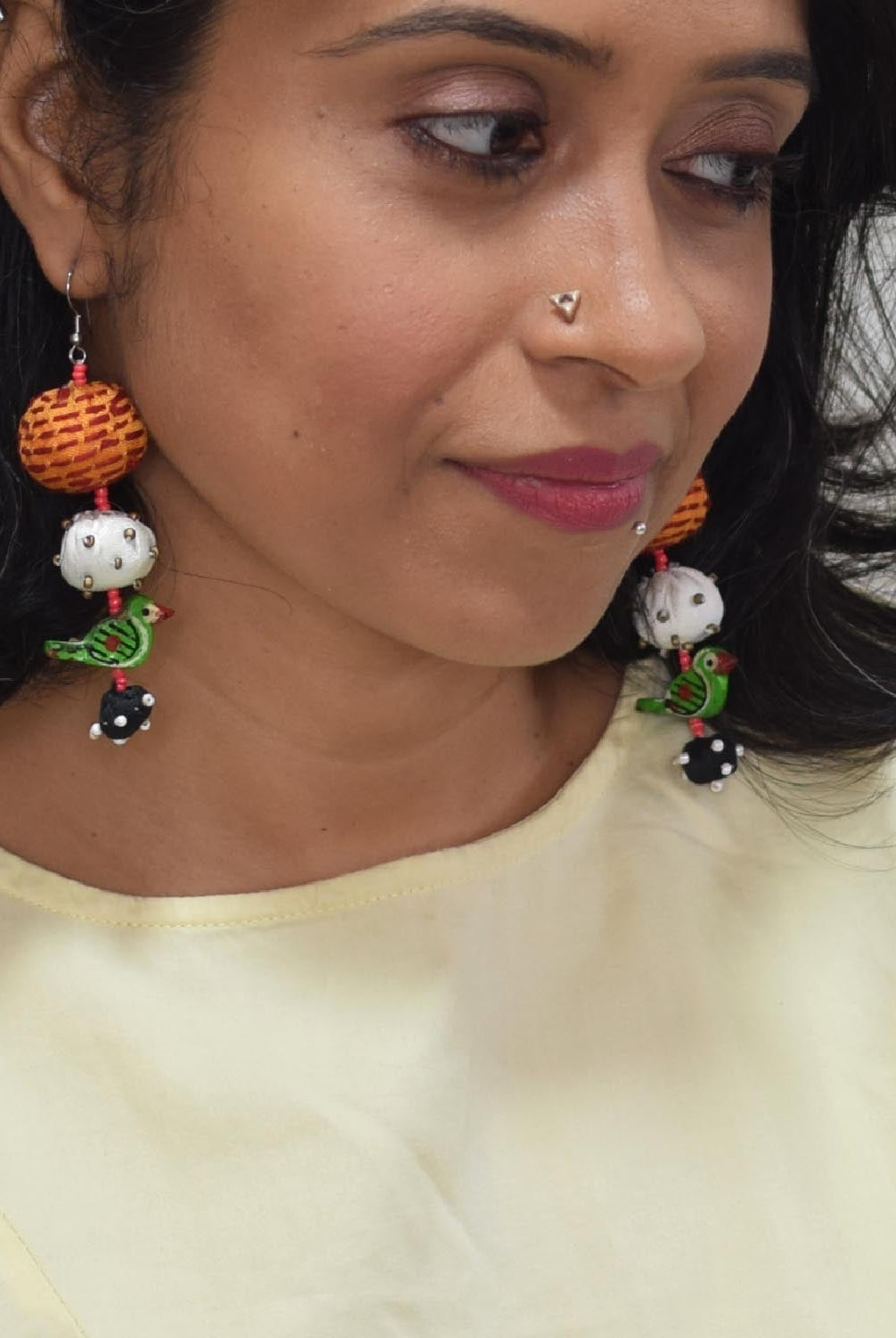 Short Tia earrings - Yellow - CiceroniEarringPaulami