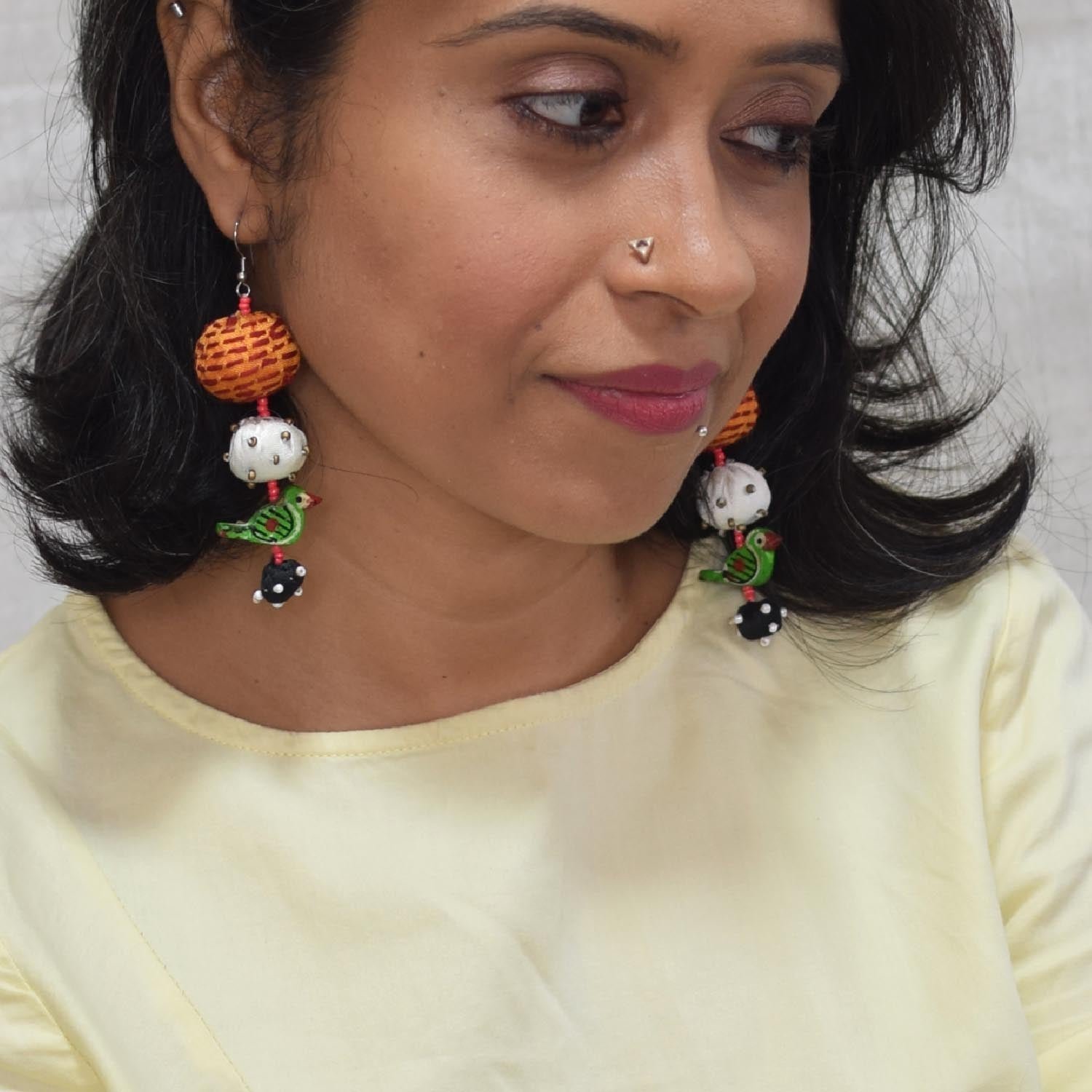 Short Tia earrings - Yellow - CiceroniEarringPaulami