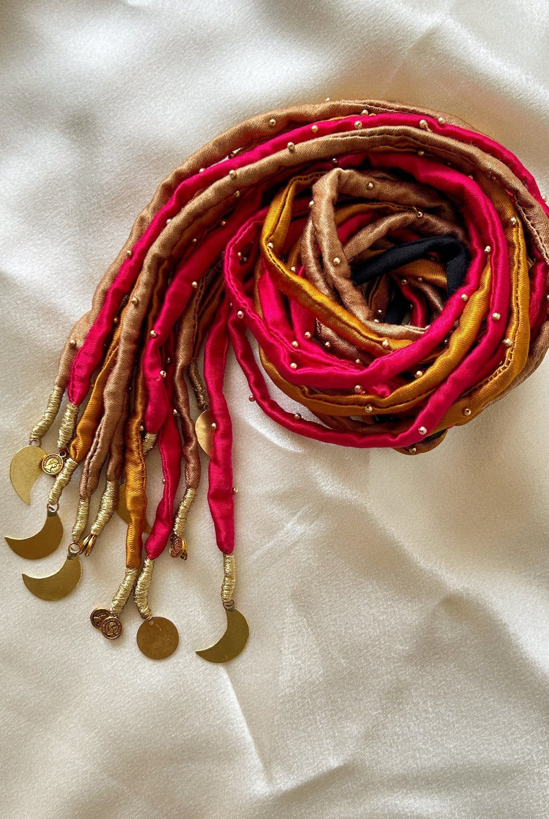 Silk Gold Pink Hair Strings - CiceroniHair StringsBy Nirjari