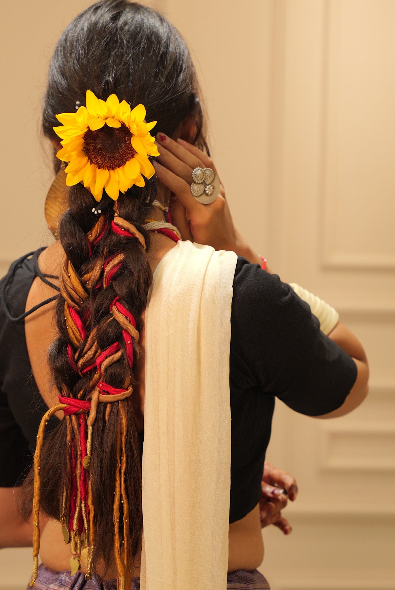 Silk Gold Pink Hair Strings - CiceroniHair StringsBy Nirjari