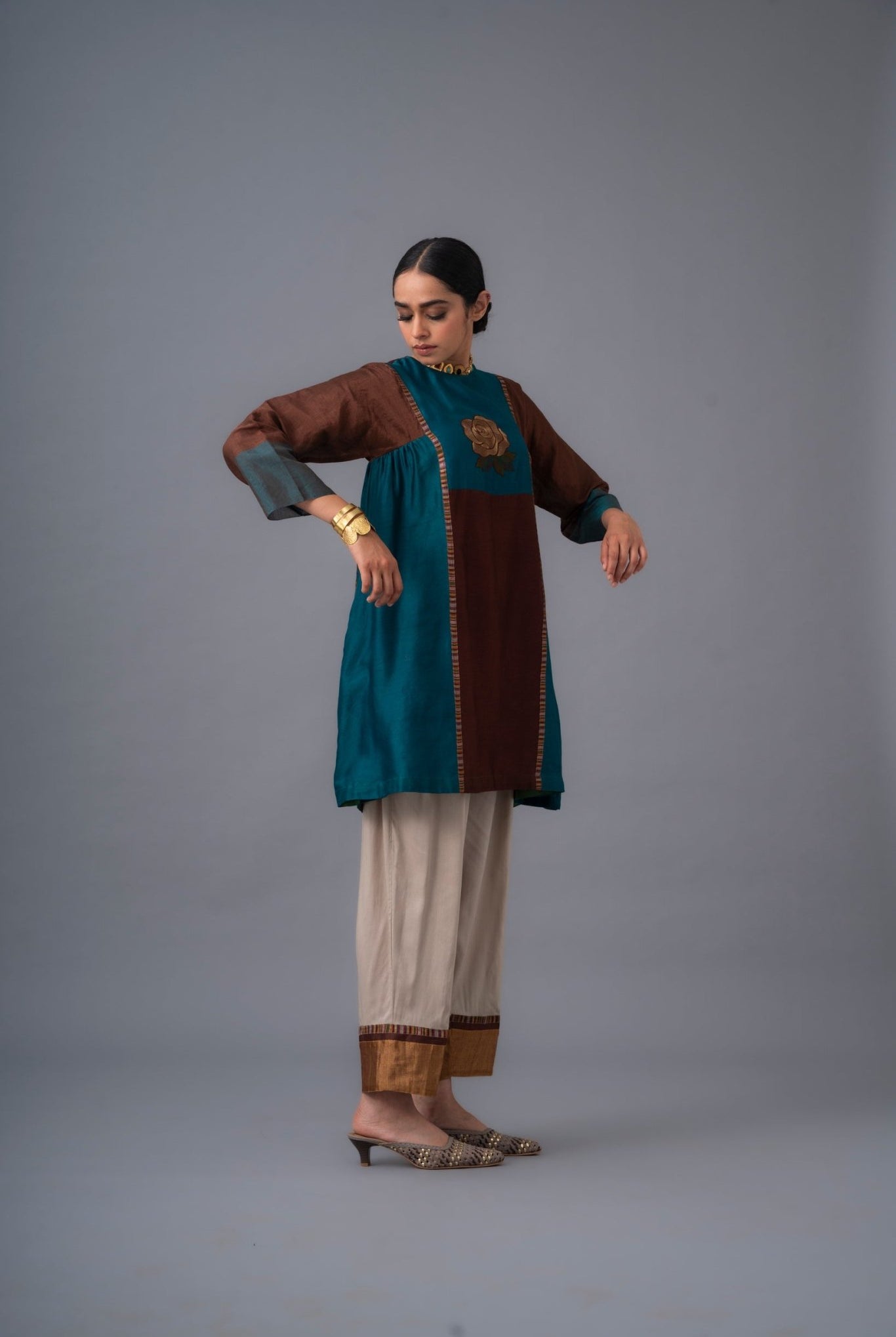 Silvana Ria Set - Cocoa Brown - CiceroniKurta Set, Festive WearRaga & Co.