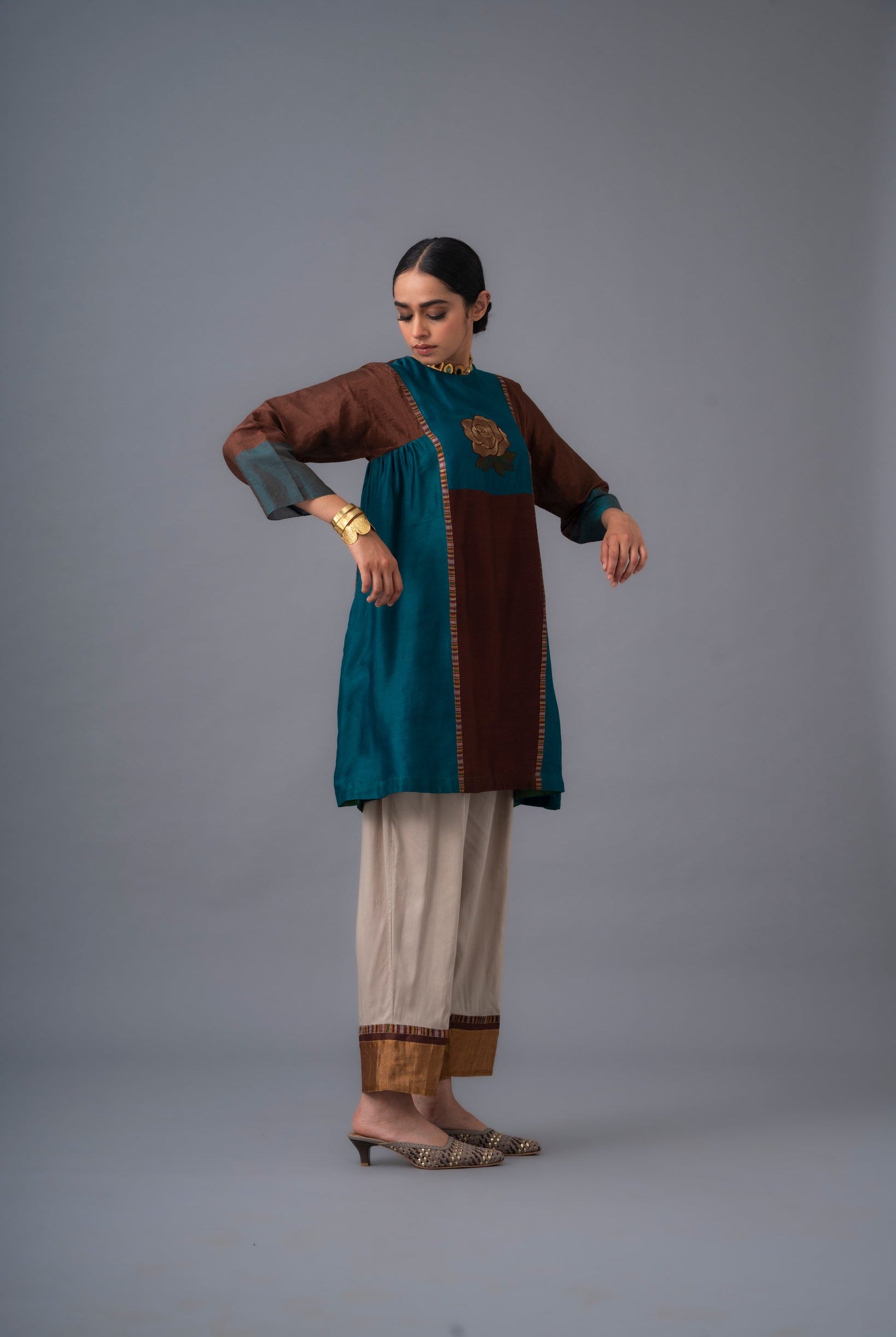 Silvana Ria Set - Cocoa Brown - CiceroniKurta Set, Festive WearRaga & Co.