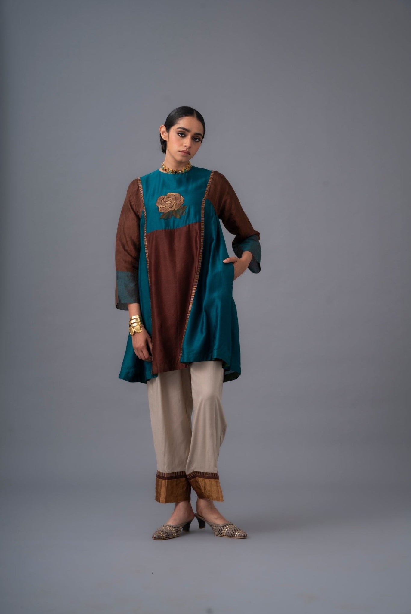 Silvana Ria Set - Cocoa Brown - CiceroniKurta Set, Festive WearRaga & Co.