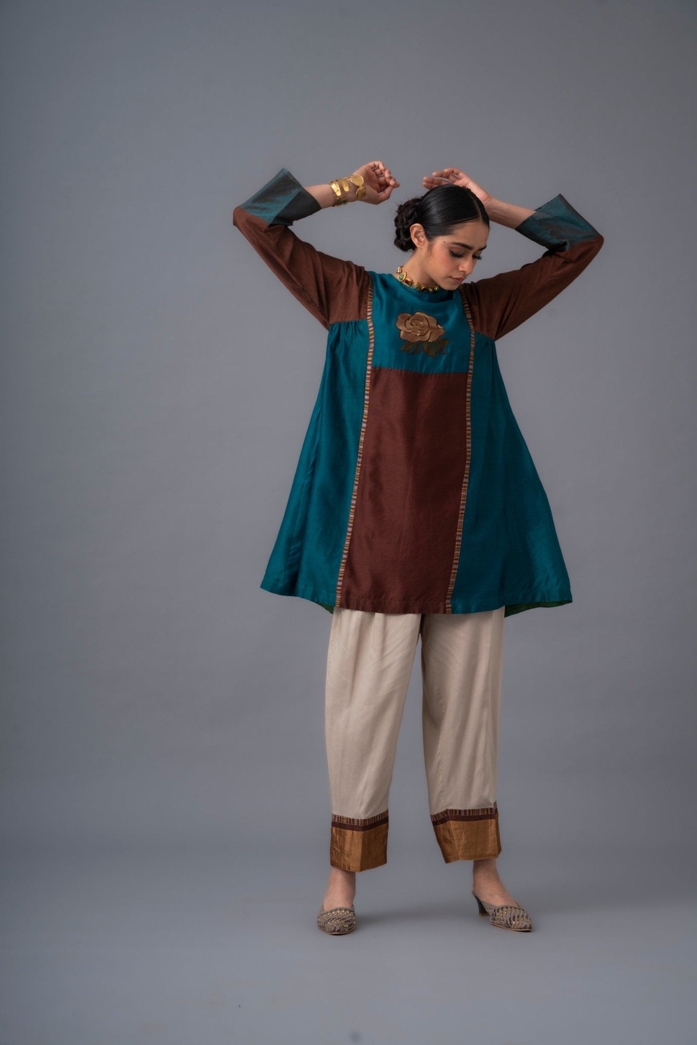 Silvana Ria Set - Cocoa Brown - CiceroniKurta Set, Festive WearRaga & Co.