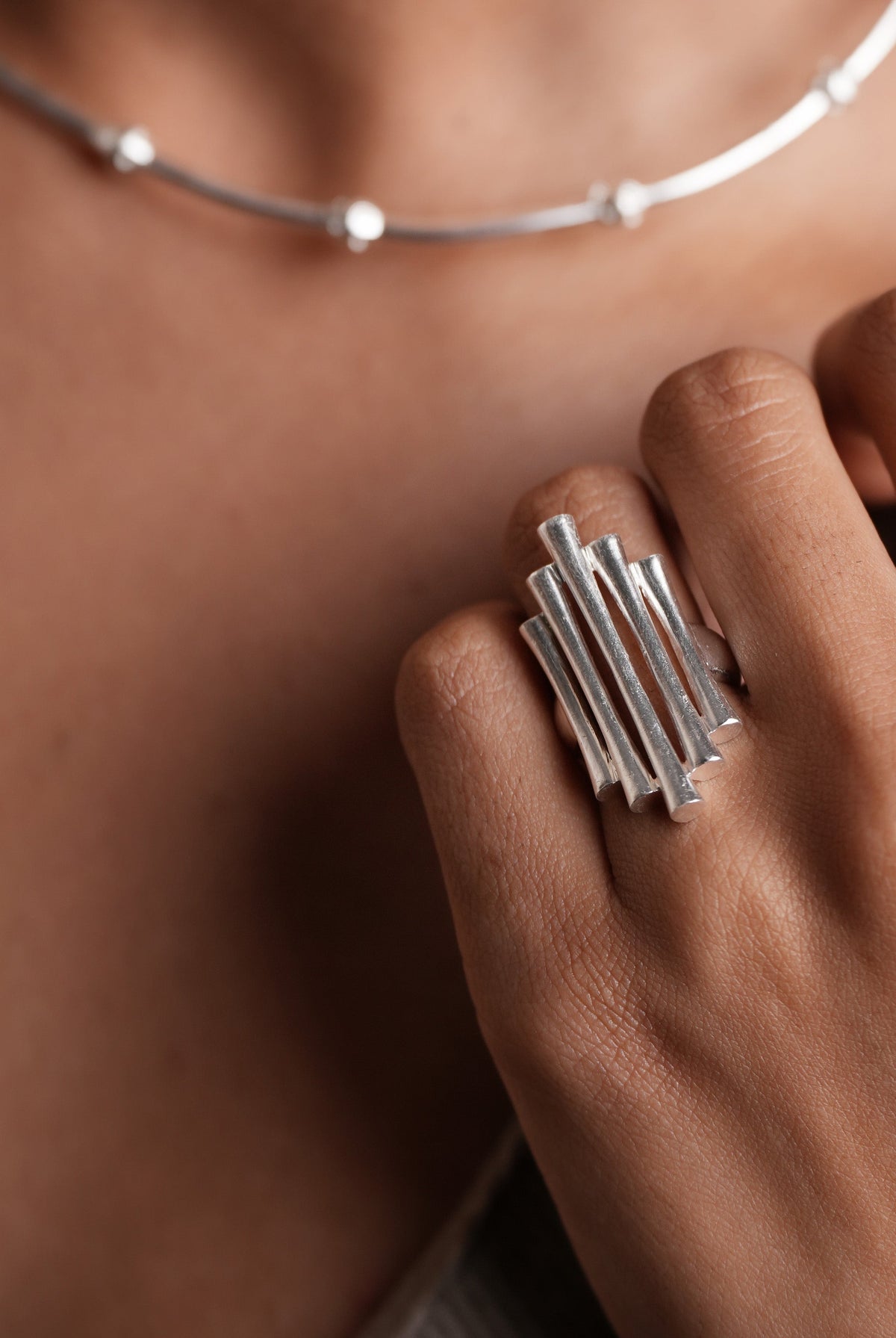 Silver Beam Ring - CiceroniRingUnbent