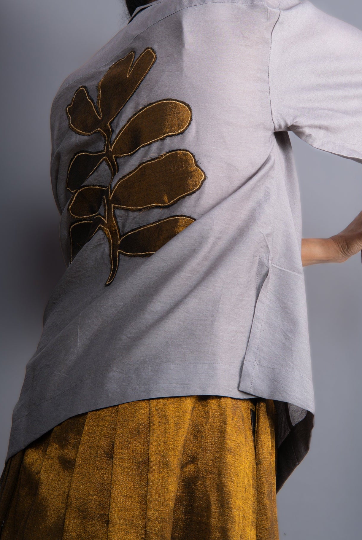 Silver & Gold Chanderi Co - ord Set - CiceroniSkirt SetOtouto