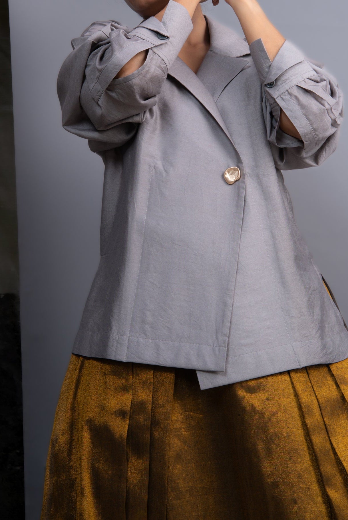 Silver & Gold Chanderi Co - ord Set - CiceroniSkirt SetOtouto