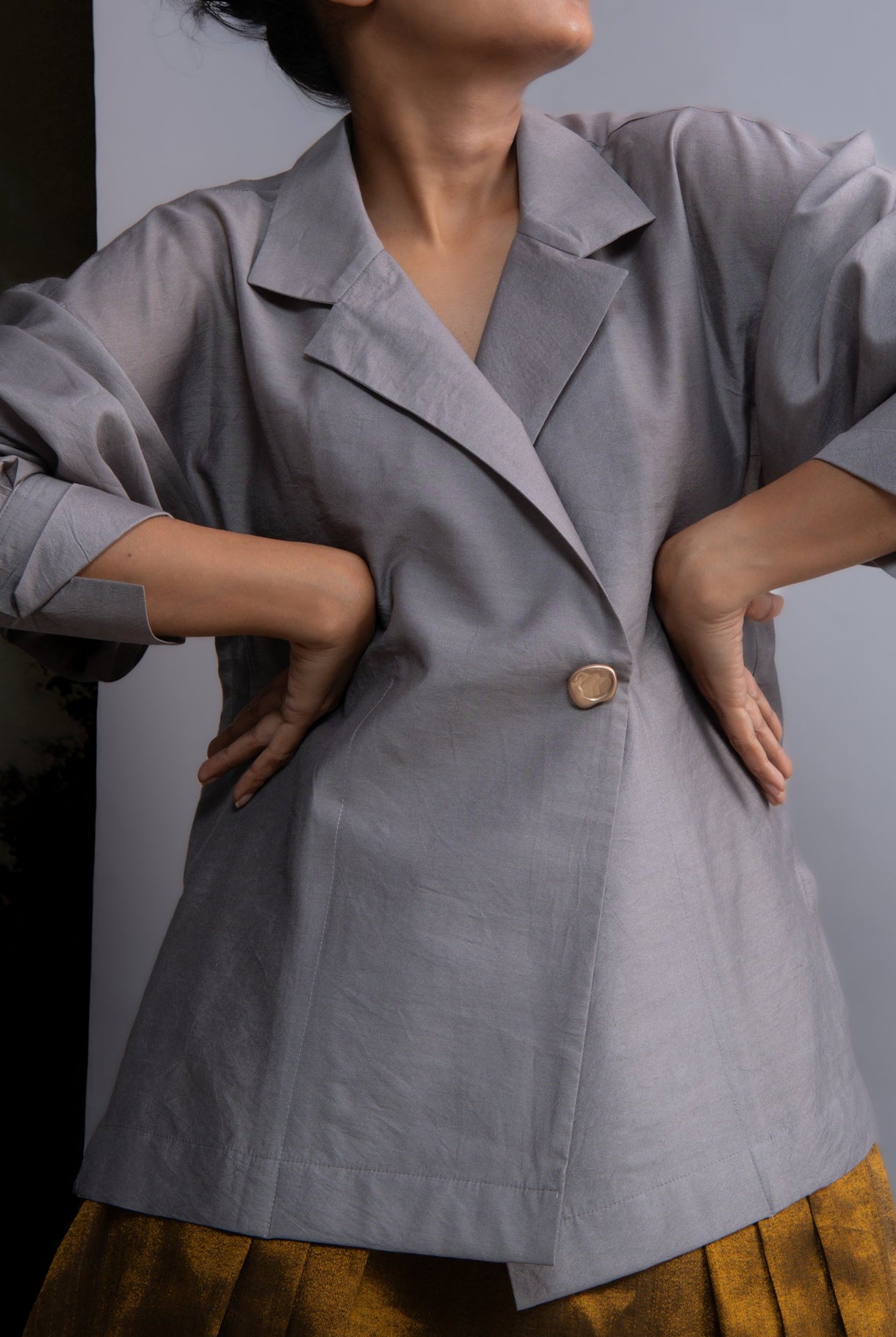 Silver & Gold Chanderi Co - ord Set - CiceroniSkirt SetOtouto