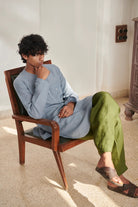 Sky Safari Men's Round Hem Kurta Set - CiceroniKurta Set, Everyday WearSaphed