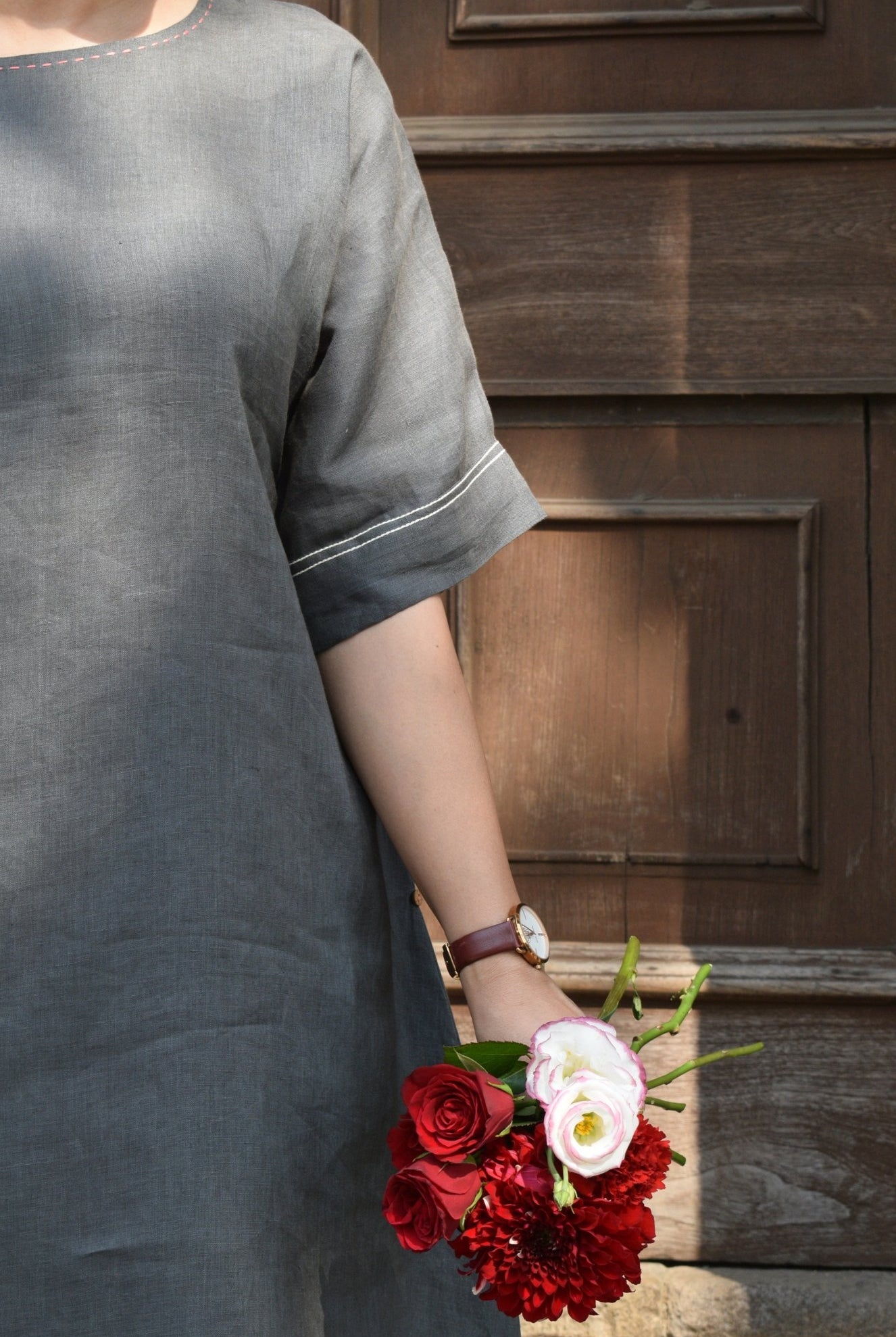 Slate Grey Linen Co - ord Set - CiceroniKurta Set, Everyday WearHouse of Moxa