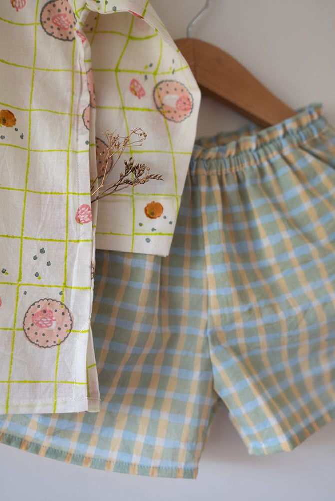 Sleepover Party Kurta and Shorts Co - ord Set - Cookie Print - CiceroniCo - ord SetLove The World Today