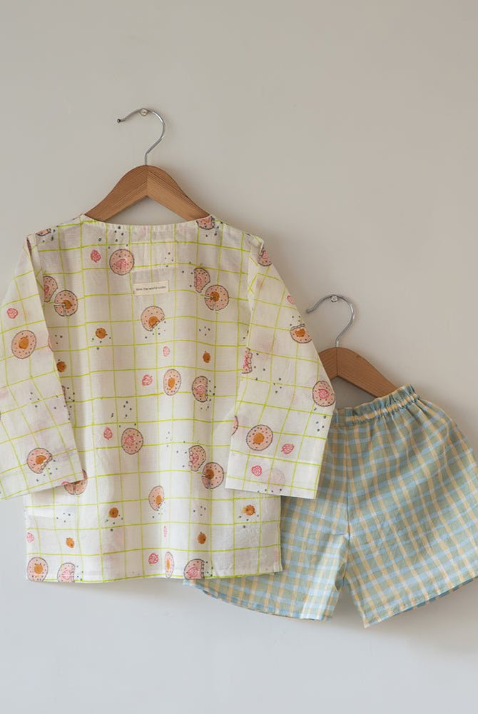 Sleepover Party Kurta and Shorts Co - ord Set - Cookie Print - CiceroniCo - ord SetLove The World Today