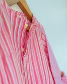 Sleepover Party Unisex Cotton Set with Striped Kurta and Moon Chase Shorts in Pink - CiceroniCo - ord SetLove The World Today