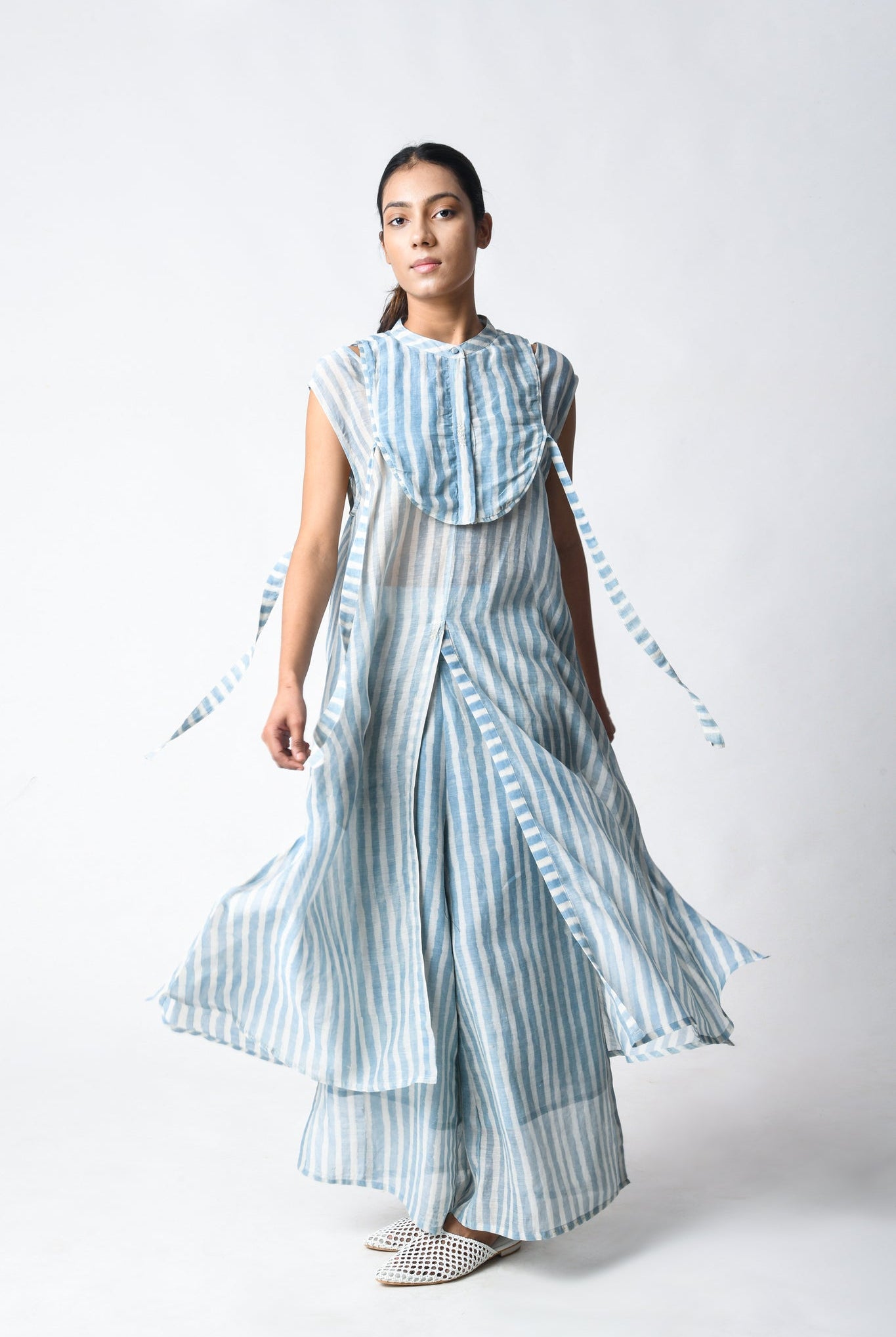 Slit Tunic Sky Set - CiceroniKurta Set, Everyday WearJayati Goenka