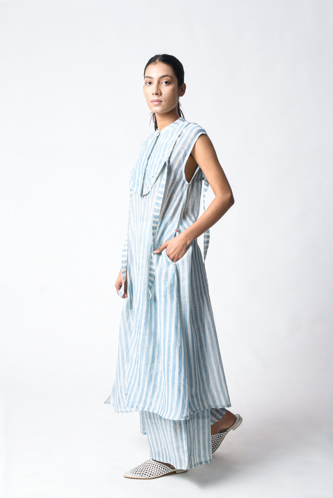 Slit Tunic Sky Set - CiceroniKurta Set, Everyday WearJayati Goenka
