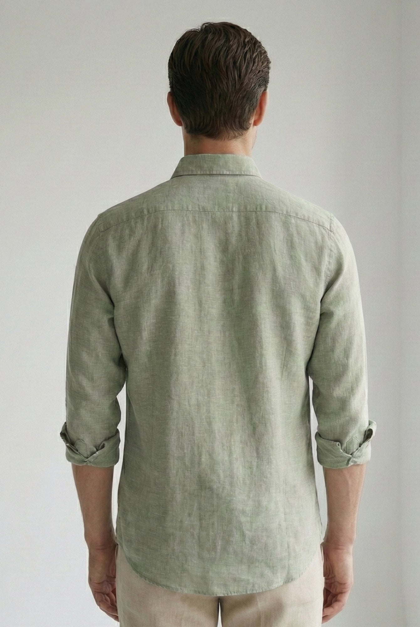 Soft Sage 100% Pure Linen Button Down - CiceroniMen Shirtsbhrāta