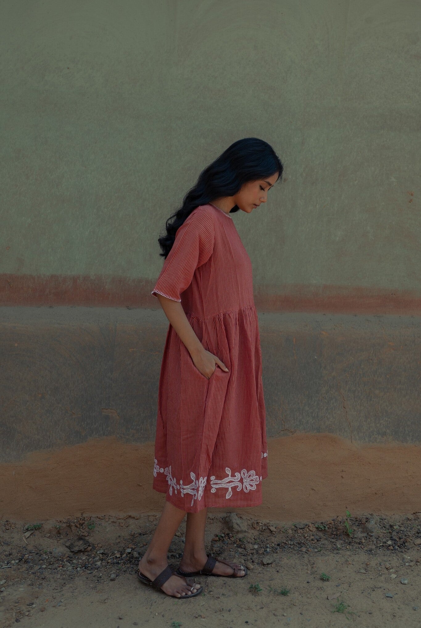 Sohrai Gathered Dress - CiceroniDressesIra