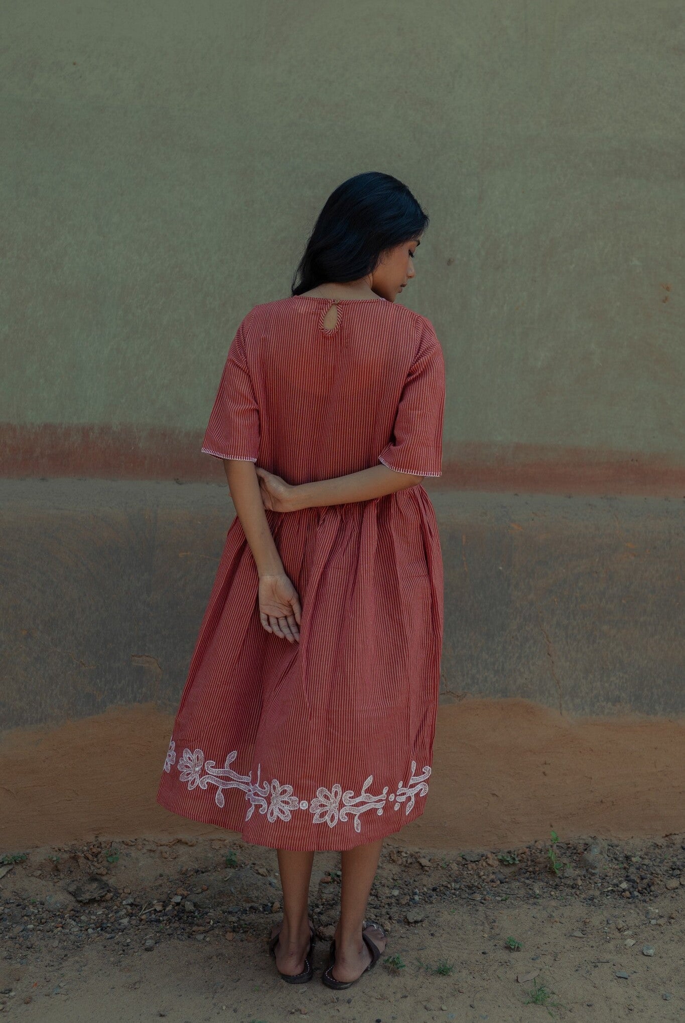 Sohrai Gathered Dress - CiceroniDressesIra