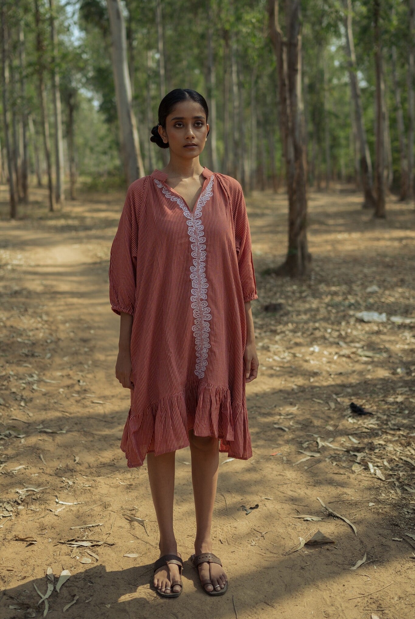 Sohrai Holiday Dress - Rust - CiceroniDressesIra