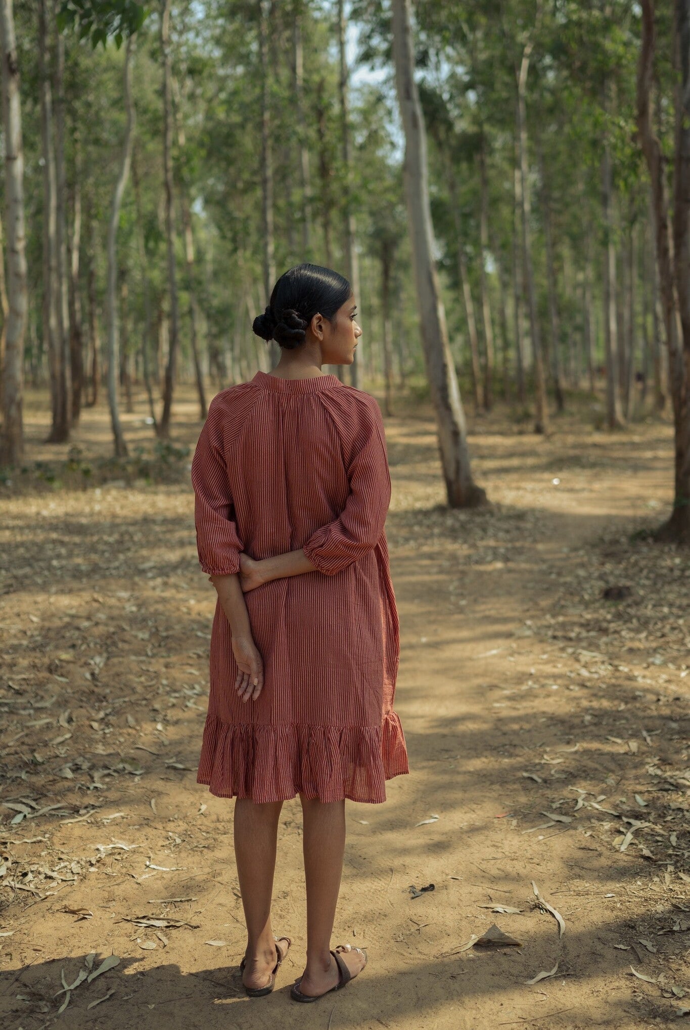 Sohrai Holiday Dress - Rust - CiceroniDressesIra