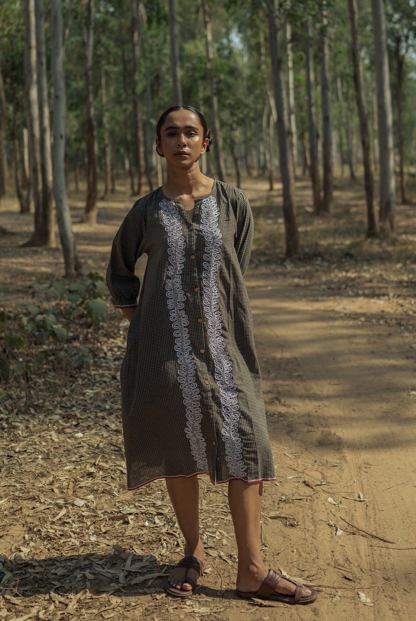 Sohrai Shirt Dress - Dark Grey - CiceroniDressesIra