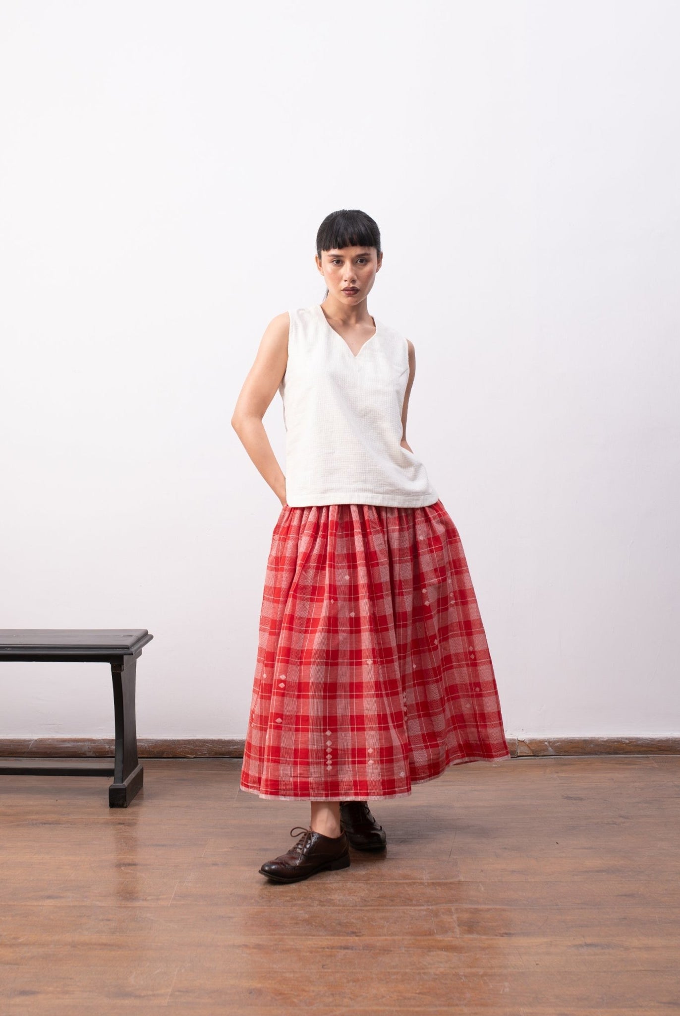 Sophie Layered Set - Red - CiceroniSkirt SetHiranya