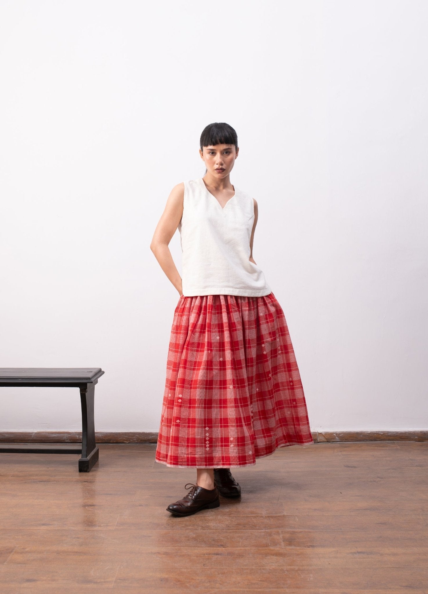 Sophie Layered Set - Red - CiceroniSkirt SetHiranya