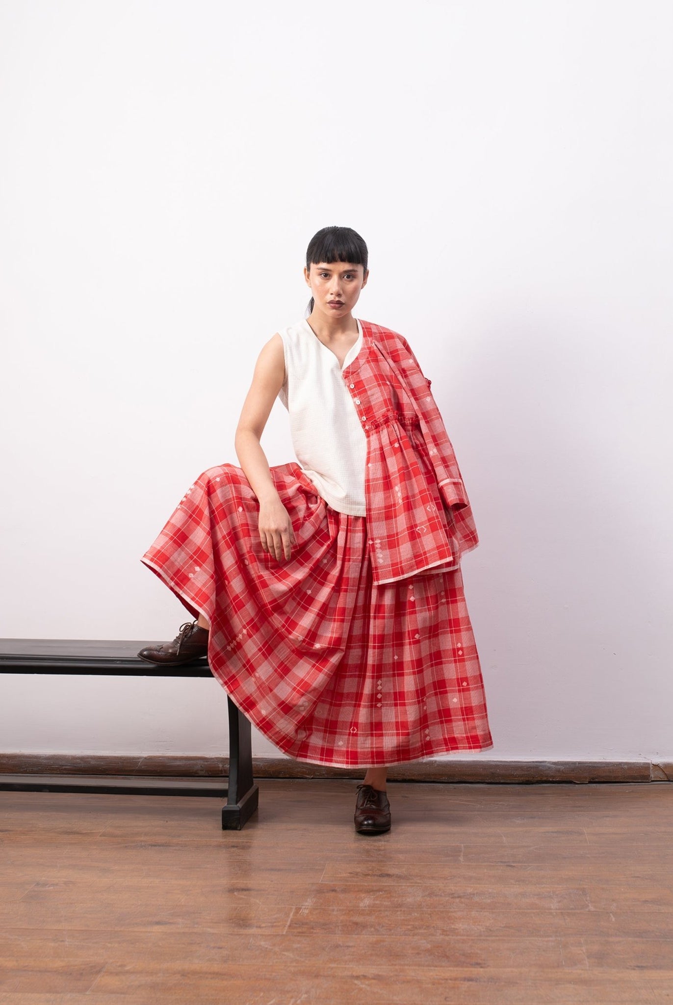 Sophie Layered Set - Red - CiceroniSkirt SetHiranya