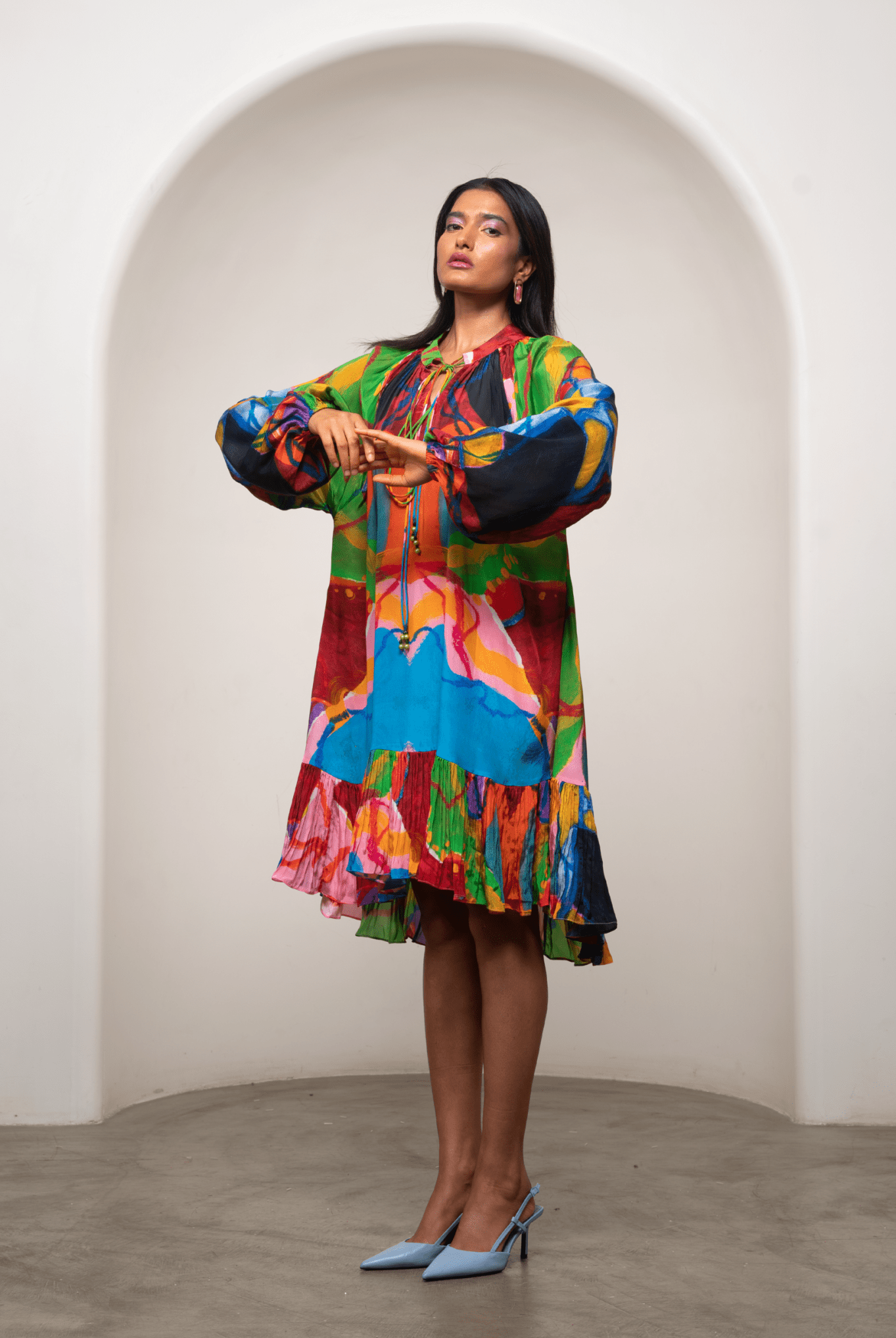 Sorel Gathered Dress - CiceroniDressesAdvait