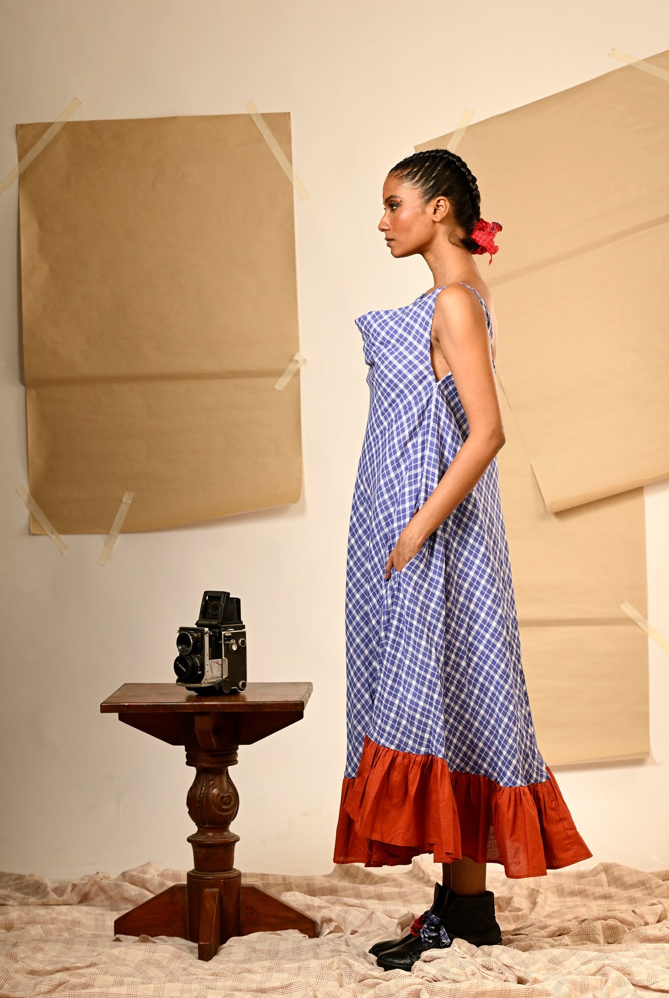 Spaghetti Cowl Dress - CiceroniDressesPrathaa