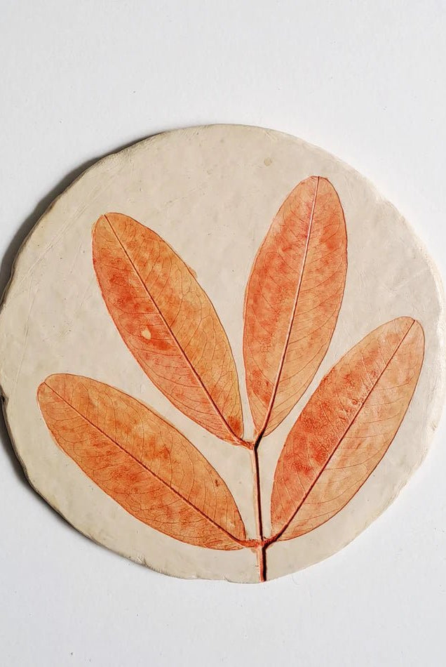 Spring Leaf Papier - Mache Coasters - CiceroniCoastersAranya Earthcraft