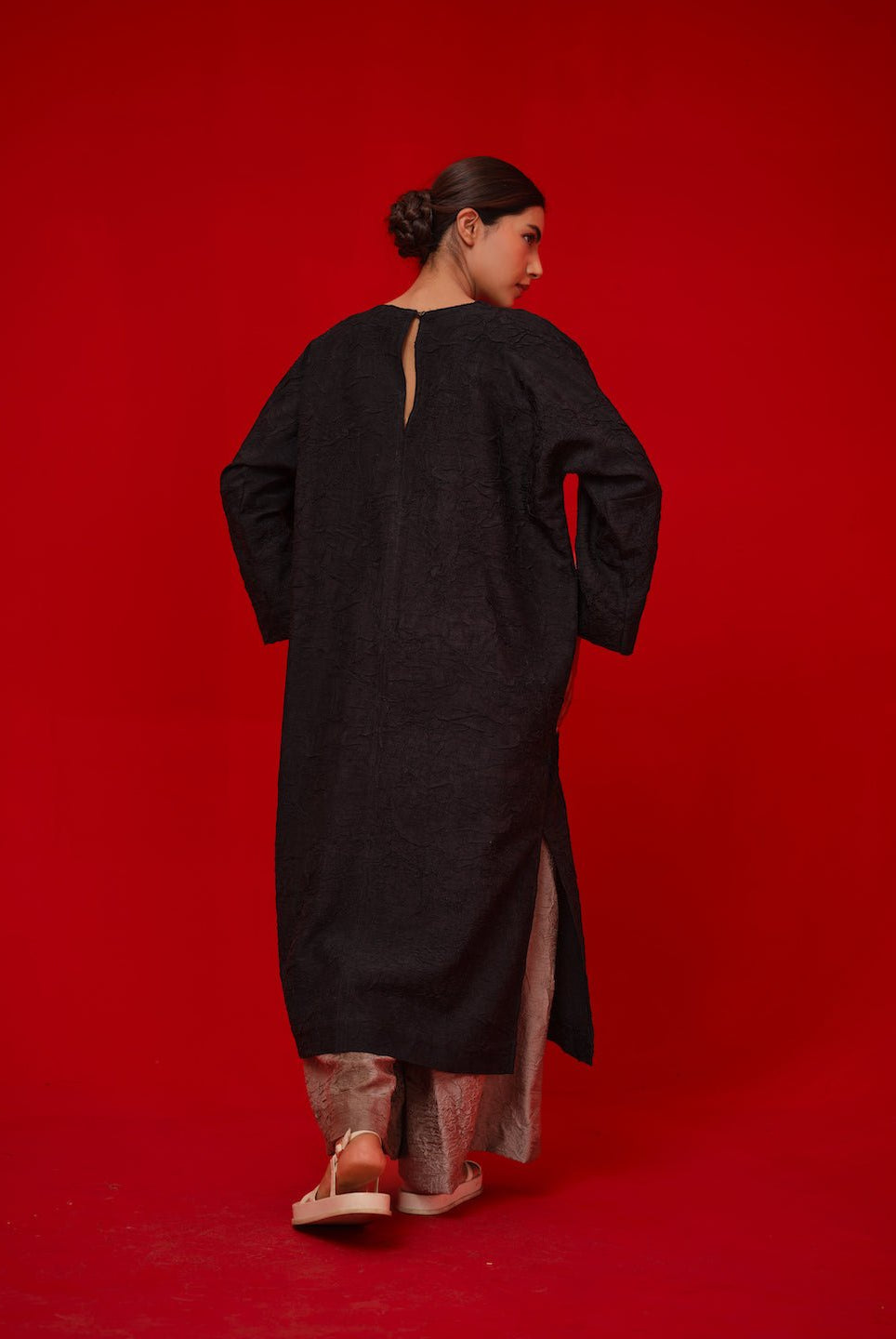 Spring Tunic - Black - CiceroniKurta, Everyday WearStoique