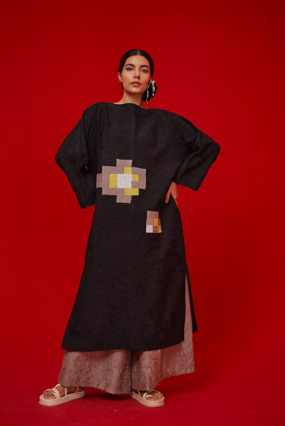 Spring Tunic - Black - CiceroniKurta, Everyday WearStoique