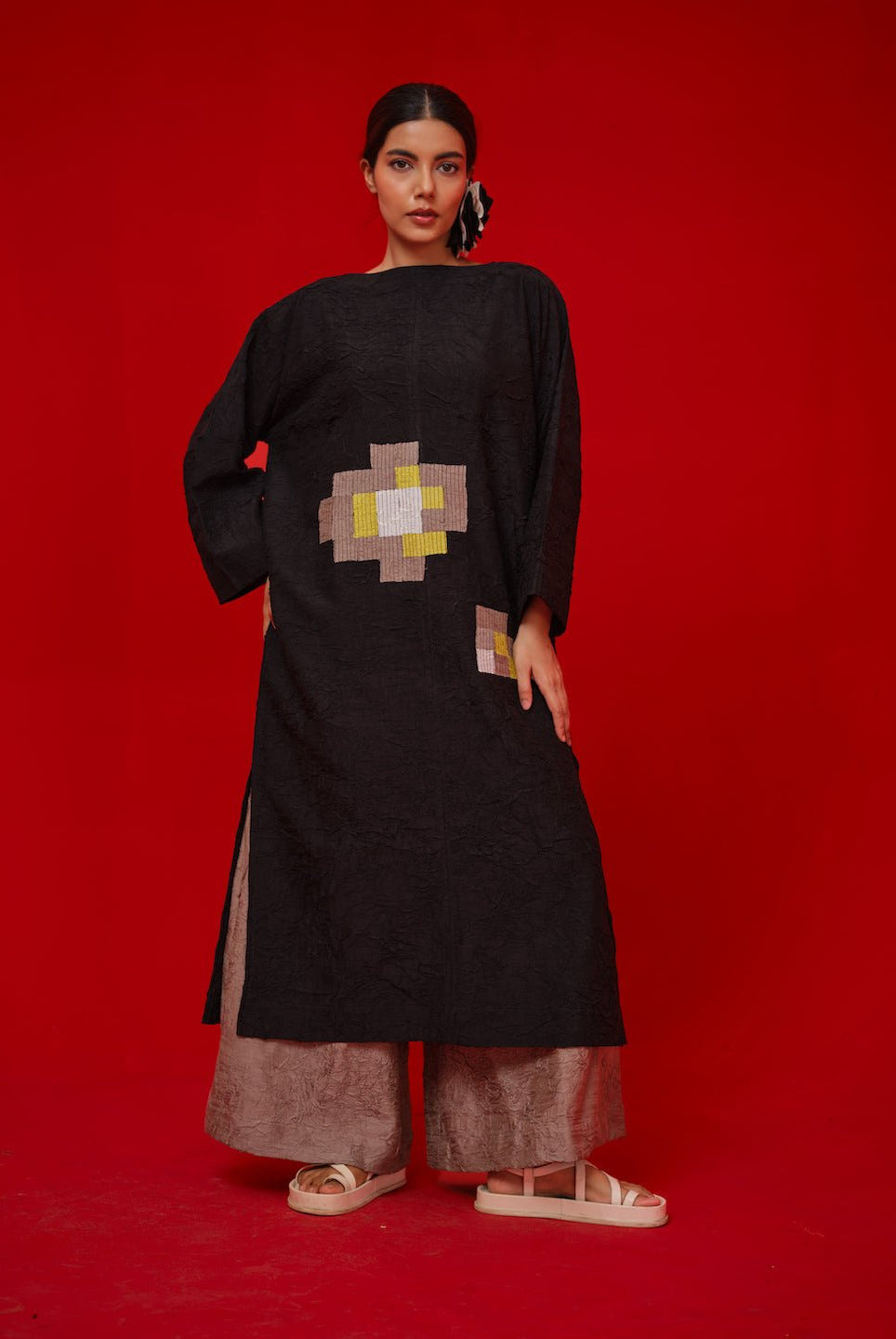 Spring Tunic - Black - CiceroniKurta, Everyday WearStoique